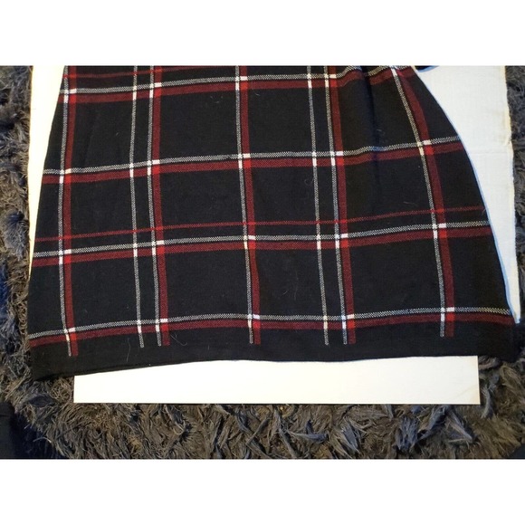 Liz Claiborne Large Black Window Pane Plaid Long Sleeve Stretch Sweater Dress - Picture 5 of 9